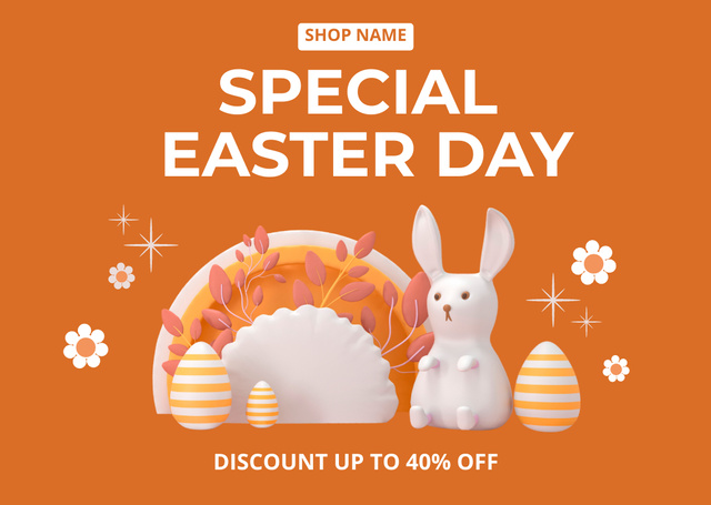 Template di design Special Offer on Easter Day Card