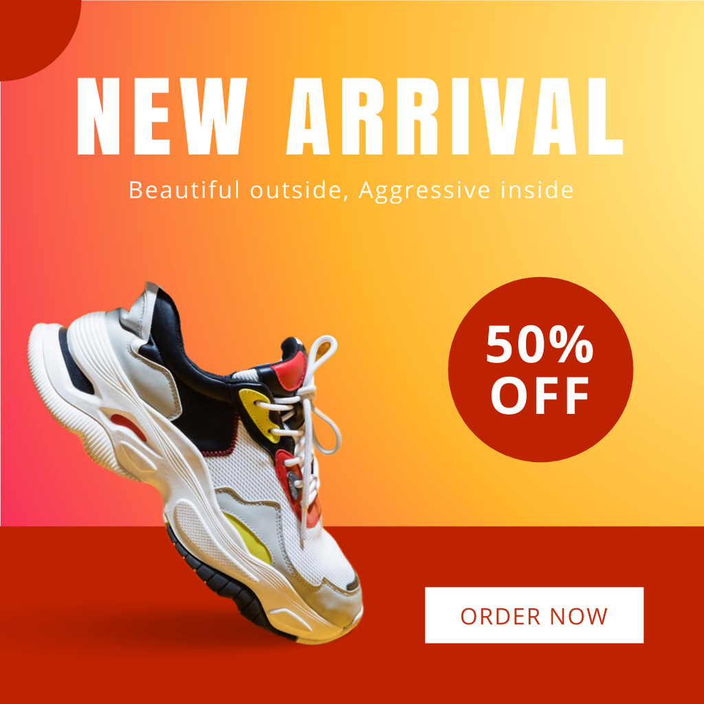 Discount on Newly Arrived Shoes Instagramデザインテンプレート