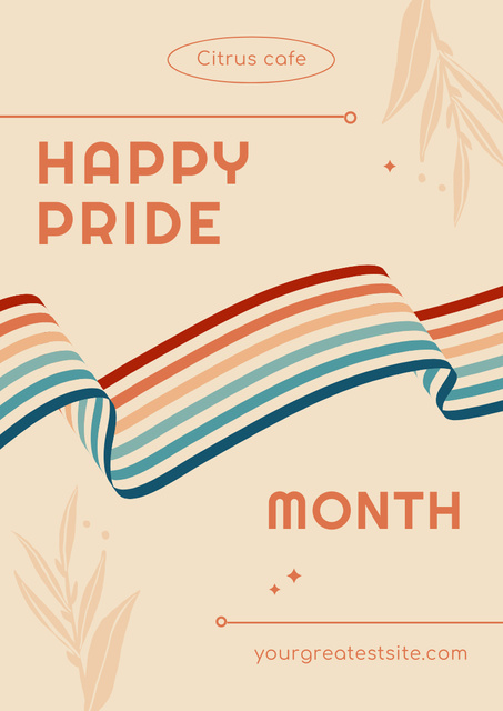 Inspirational Phrase about Pride Poster A3 – шаблон для дизайну