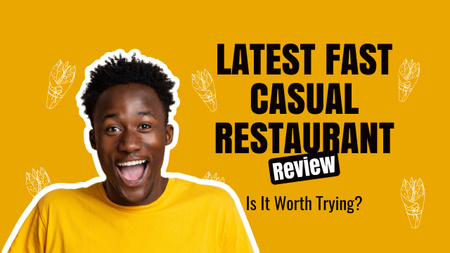 Designvorlage Food-Blog über Fast-Casual-Restaurants für Youtube Thumbnail