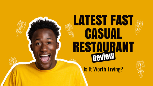 Food Blog about Fast Casual Restaurants Youtube Thumbnail Šablona návrhu
