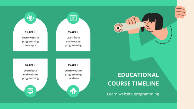 Scheme of Educational Process Timeline – шаблон для дизайна