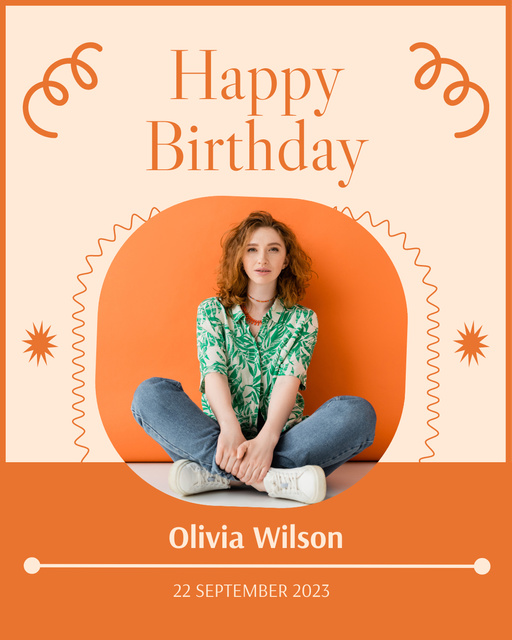 Template di design Happy Birthday for Beautiful Young Woman Instagram Post Vertical