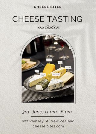 Cheese Tasting Announcement Invitation Tasarım Şablonu