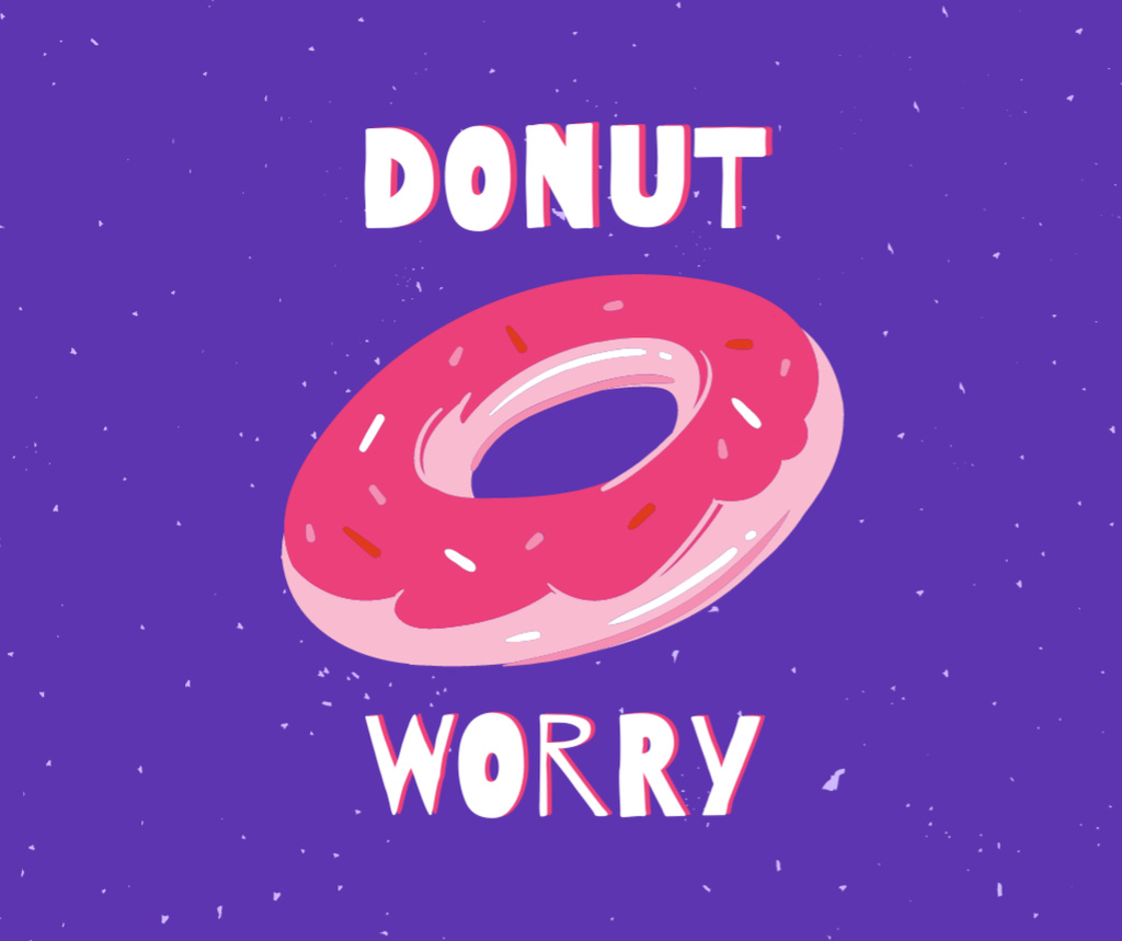 Designvorlage Illustration of Yummy Donut für Facebook