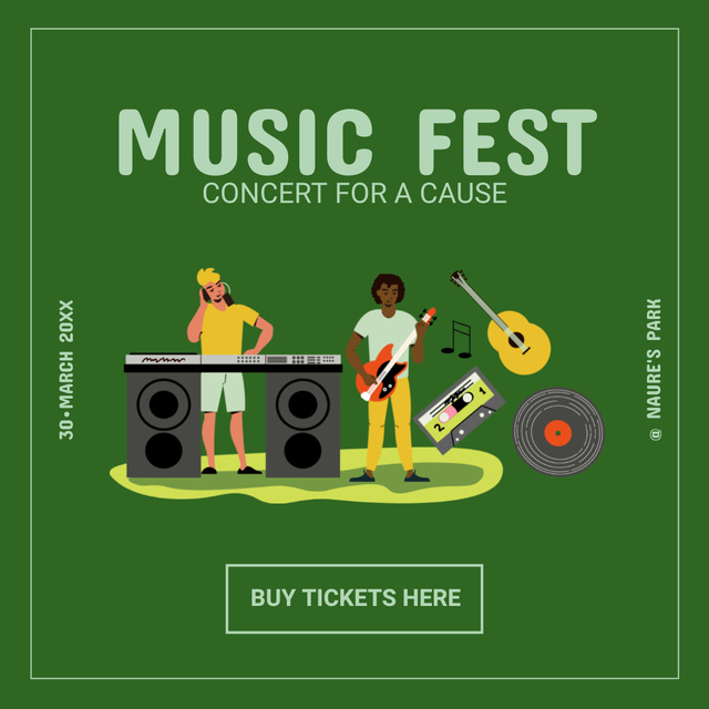 Template di design Music Festival Ad with Performer Instagram