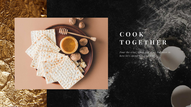 Plantilla de diseño de Happy Passover Unleavened Bread and Honey Full HD video 
