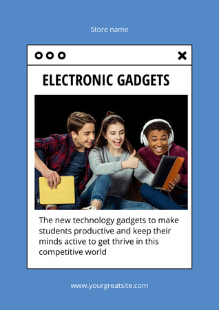 Prodej elektronických gadgetů Poster Šablona návrhu