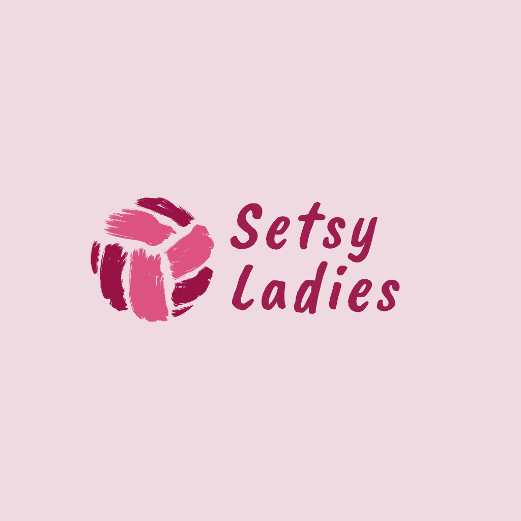 Women's Volleyball Team Emblem Logo Design Template