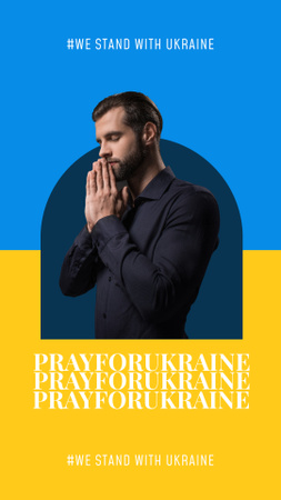PRAY FOR UKRAINE Instagram Story Design Template