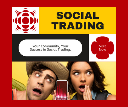 Stock Trading Community for Young People Facebook Design Template