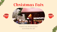 Christmas Holiday Fair Event Announcement with Cozy Street