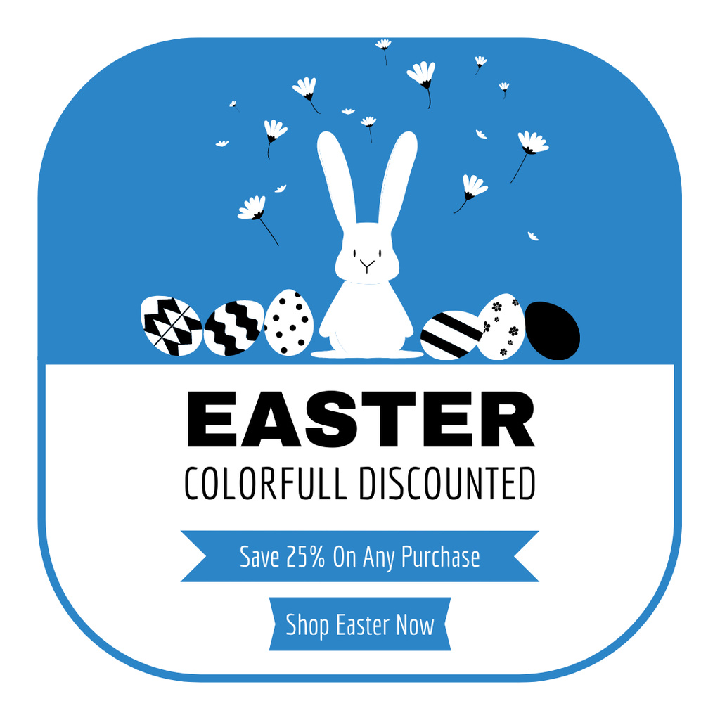 Easter Holiday Discount Announcement Instagram Šablona návrhu