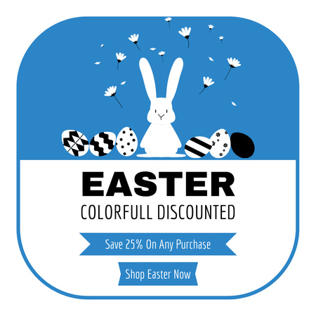 Easter Holiday Discount Announcement Instagram Design Template