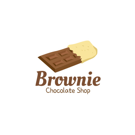 Chocolate Shop Ad Logo Design Template