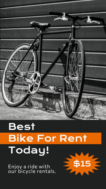Designvorlage Best Offer of Bikes for Rent für Instagram Story