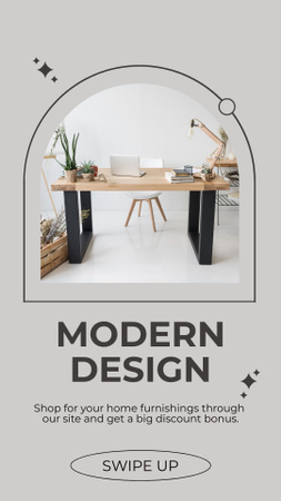 Designvorlage Modern Interior Design Advertising für Instagram Story