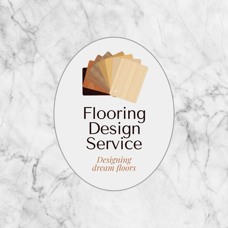 Flooring Design Service With Various Materials Animated Logo Design Template