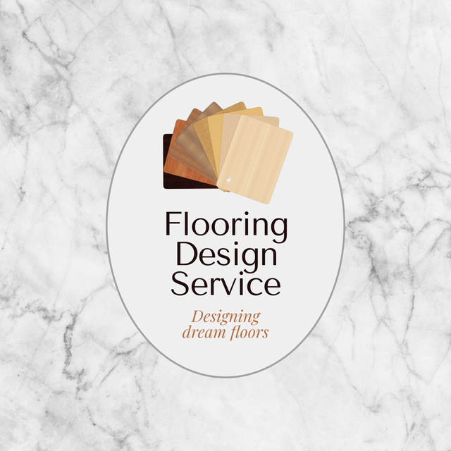 Ontwerpsjabloon van Animated Logo van Flooring Design Service With Various Materials