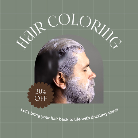 Hair Coloring Service With Discount Animated Post Design Template