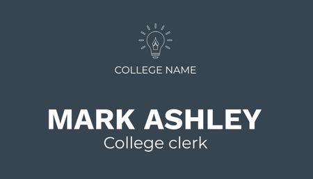 Clerk's College Service Offering Business Card US Design Template
