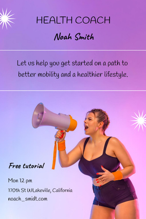Health Coach Services Offer Flyer 4x6in Design Template