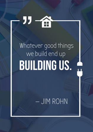 Plantilla de diseño de Inspirational Quote about Building Poster 28x40in 