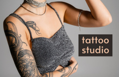 Tattoo Studio Services Offer With Artwork Sample