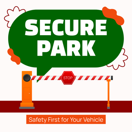Platilla de diseño Services of Guarded Parking with Barrier Instagram