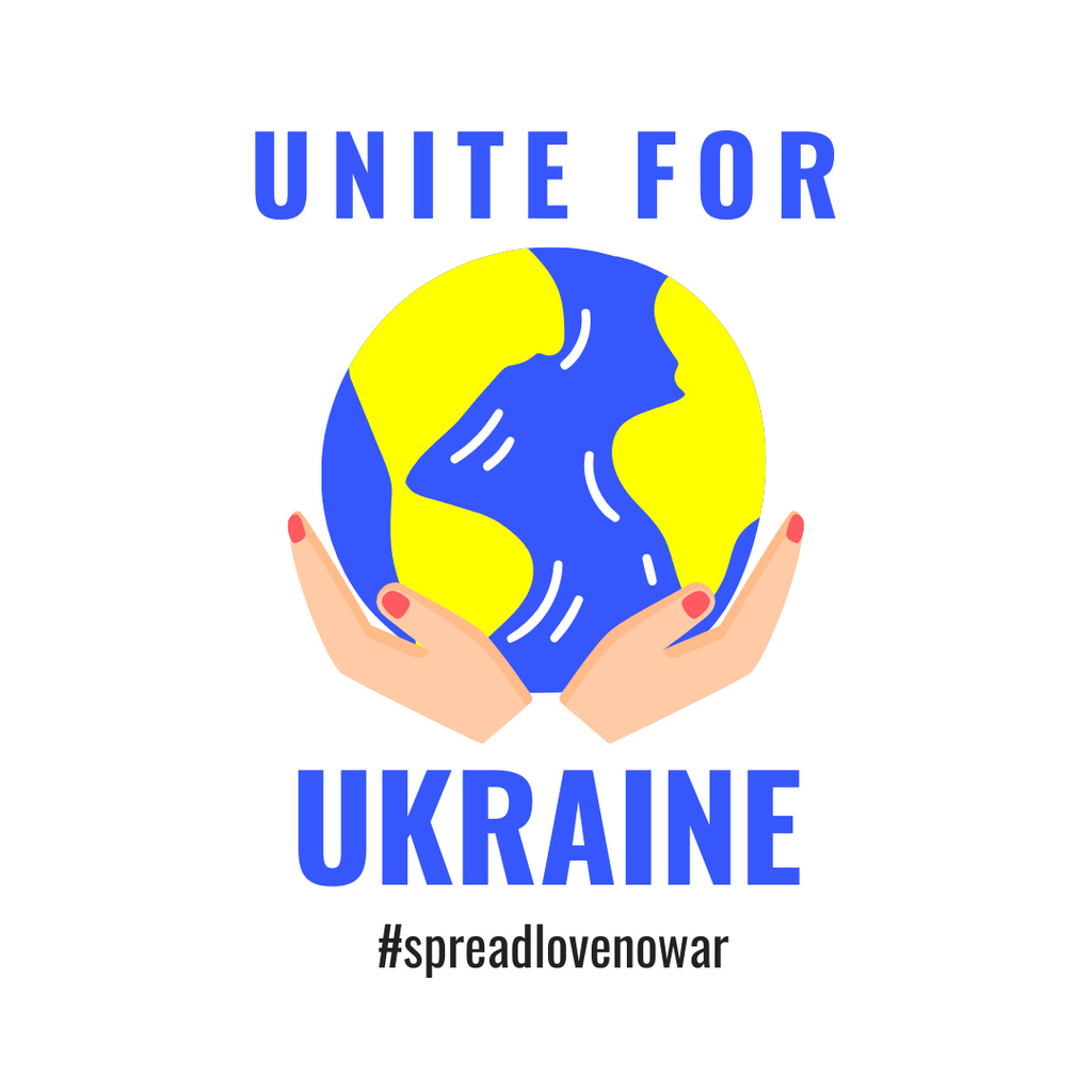 Unite for Ukraine Instagram Design Template
