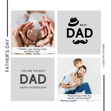 Parents holding Feet of Their Baby Instagram Design Template