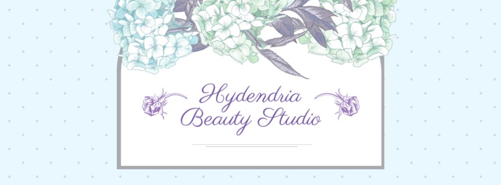 Beauty Studio Ad on Floral pattern Facebook cover Modelo de Design