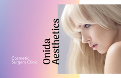 Cosmetic Surgery Clinic Ad with Young Attractive Woman