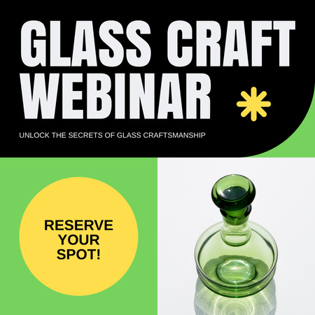 Colored Glass Craft Webinar With Reservation Instagram Design Template