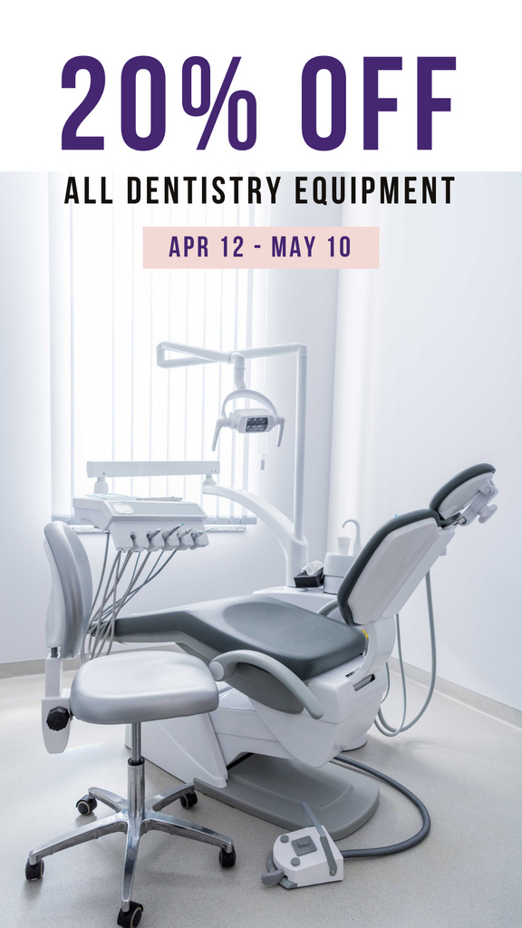 Szablon projektu Dentistry Equipment Sale with Dentist Office Instagram Story