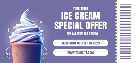 Plantilla de diseño de Ice-Cream Special Offer Coupon Din Large 