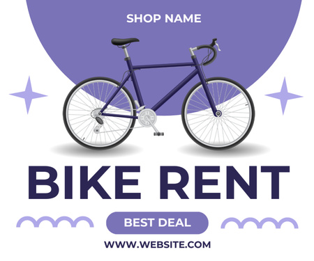 polkupyörä Medium Rectangle Design Template