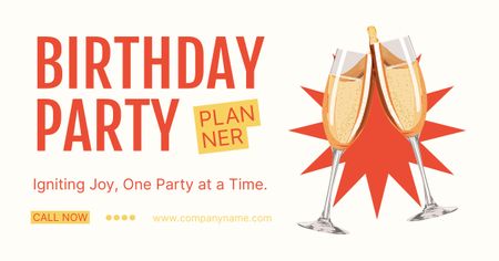 Birthday Party Planning Services Facebook AD Design Template
