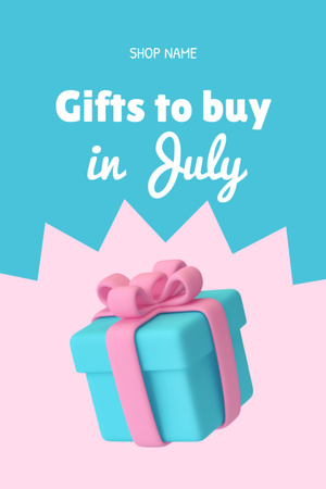 Buying Christmas Gifts in July Flyer 4x6in Design Template