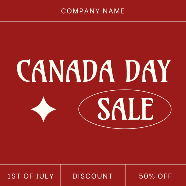 Canada Day Sale Instagram Šablona návrhu
