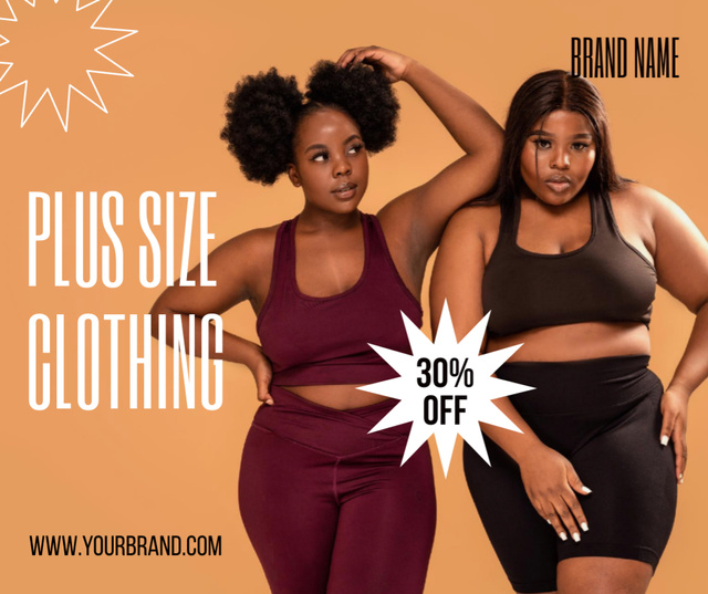 Szablon projektu Plus Size Clothing Ad Facebook