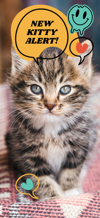 Designvorlage Süßes Kätzchen der Europäisch Kurzhaar-Aktion für Snapchat Geofilter