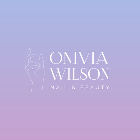 High-quality Nail Services Offered In Gradient Logo Design Template
