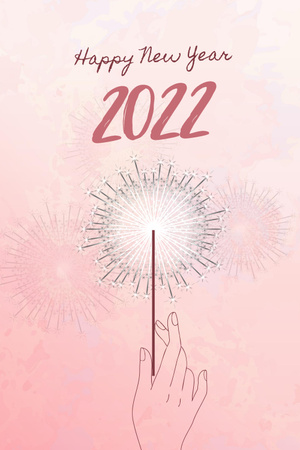 New Year Holiday Greeting Pinterest tervezősablon