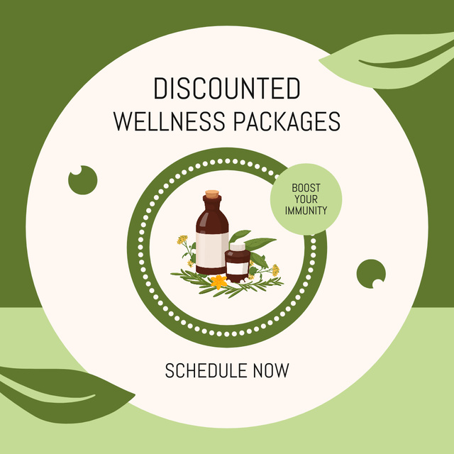 Ontwerpsjabloon van Animated Post van Discounted Wellness Packages With Herbal Remedies