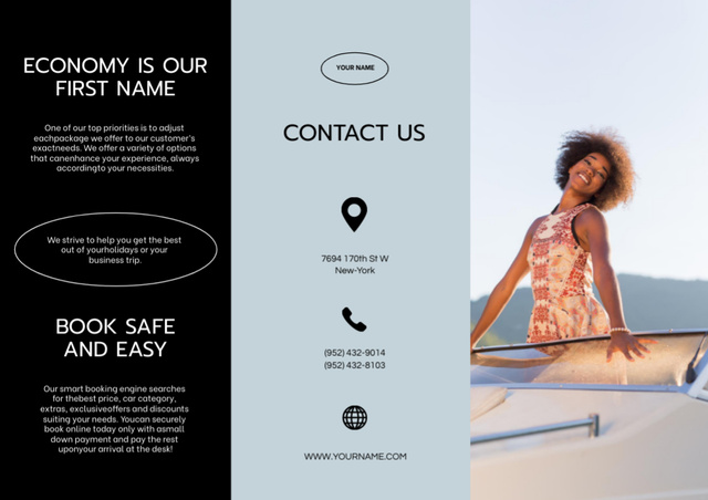 Yacht Rent Proposition Brochure Design Template
