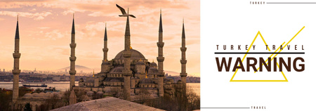 Plantilla de diseño de Tour Invitation with Turkey Famous Travelling Spot Tumblr 