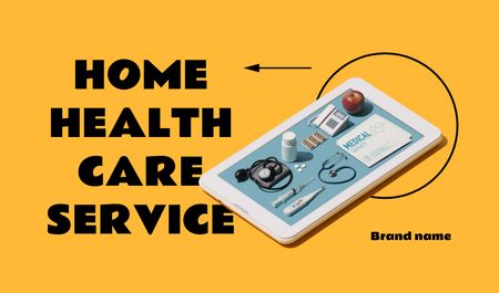 Digital Healthcare Services Offer Business card Modelo de Design