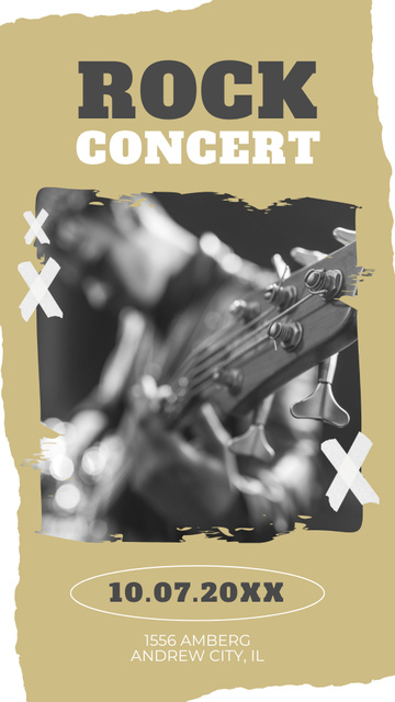 Plantilla de diseño de Rock Concert Event Announcement Instagram Story 