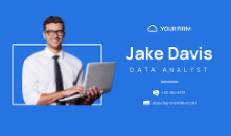 Template di design Data Analyst Services Offer Business card